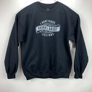 Kid Dangerous Mens Crewneck Mixed Feelings Sweatshirt Black L